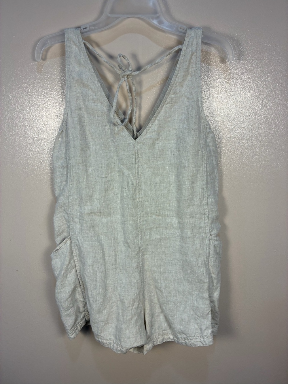 Athleta Retreat Linen V Neck Romper - Picture 6 of 11